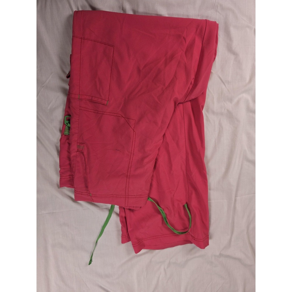 Carhartt Womens XL Tall Pink Scrub Pants Cargo Drawstring Elastic Waist C52110T